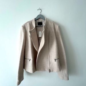 A relaxed cropped jacket